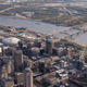 St. Louis, Missouri, abuts the Mississippi River.